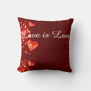 Liebe ist Liebe Rotes Herz Druckkissen Kissen