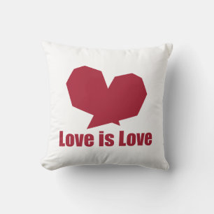 Liebe ist Liebe rotes Herz Kissen