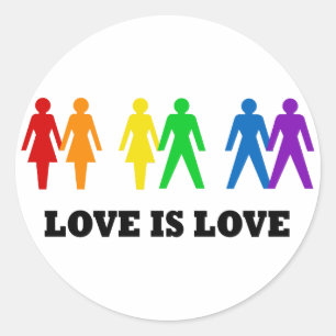 Liebe ist Liebe Runder Aufkleber