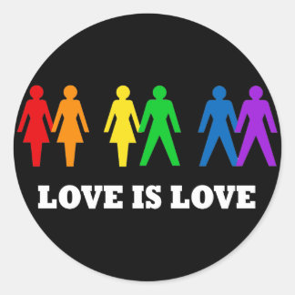 Liebe ist Liebe Runder Aufkleber