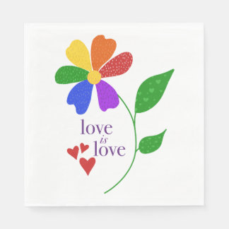 Liebe ist Liebe, sagt alles, für alle Familien. Serviette