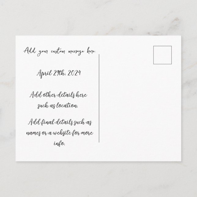 Liebe ist Liebe Save the Date oder Ankündigung Postkarte (Rückseite)