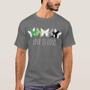 Liebe ist Liebe Schmetterling Aromantisch T-Shirt