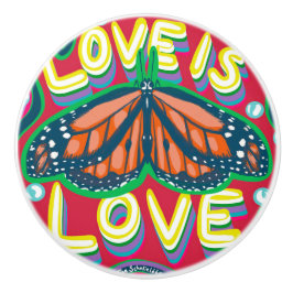 Liebe ist Liebe Schmetterling Keramikknauf