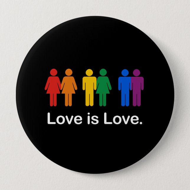 LIEBE IST LIEBE-SCHWARZES BUTTON (Vorderseite)