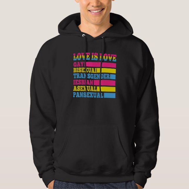 Liebe ist Liebe schwul Bisexuelle Transgender Asex Hoodie (Vorderseite)