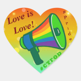 Liebe ist Liebe Shouting Pride Aufkleber
