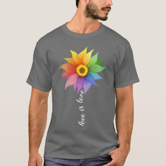 Liebe ist Liebe Sonnenblumen Freunde T-Shirt