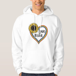 Liebe ist Liebe Sonnenblumen Herz Vintage Vektor S Hoodie