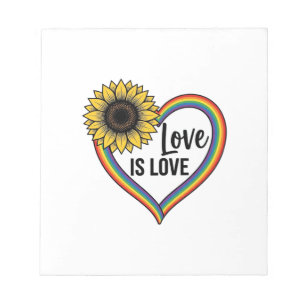 Liebe ist Liebe Sonnenblumen Herz Vintage Vektor S Notizblock