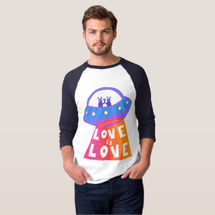 LIEBE IST LIEBE Space Außerirdischen Farbenfrohe R T-Shirt