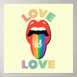 Liebe ist Liebe Spaß farbenfrohe LGBTQ-Preis Monat Poster