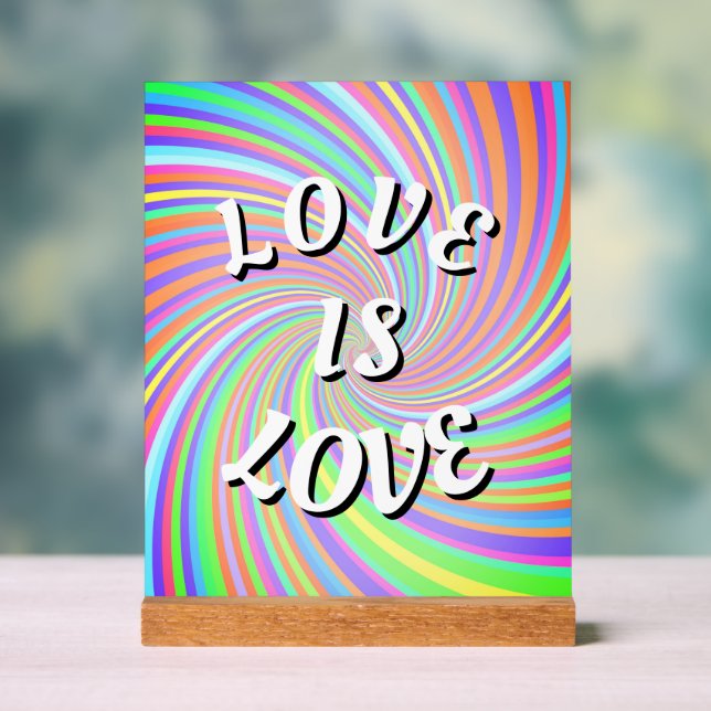 Liebe ist Liebe-Stolperring Acrylschild (Neutral)