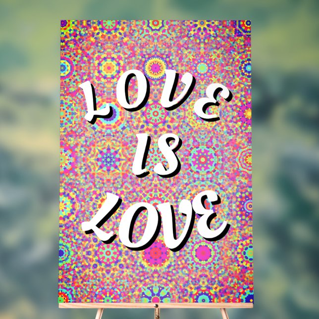 Liebe ist Liebe-Stolperring Acrylschild (Neutral)