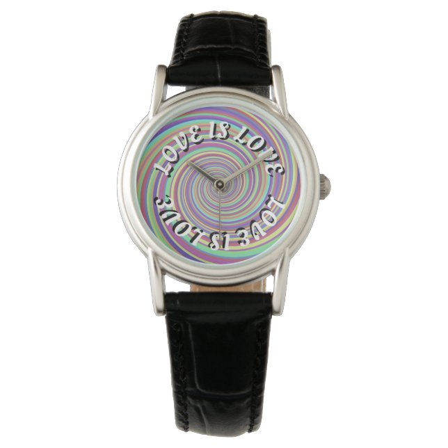 Liebe ist Liebe-Stolz Armbanduhr (Vorderseite)