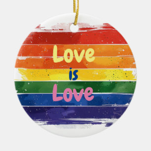 Liebe ist Liebe, Stolz Design Keramik Ornament