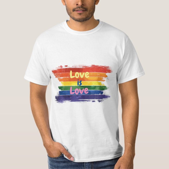 Liebe ist Liebe, Stolz Design T-Shirt (Vorderseite)