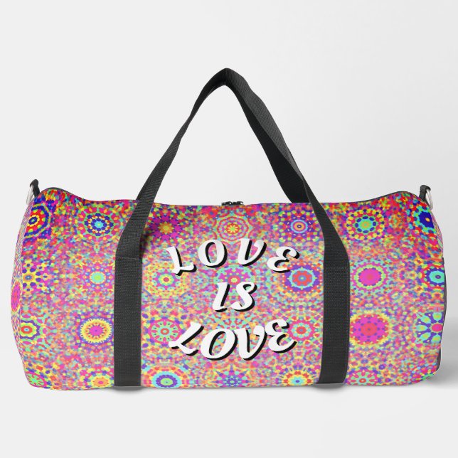 Liebe ist Liebe-Stolz Duffle Bag (Vorderseite)