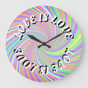 Liebe ist Liebe-Stolz Große Wanduhr