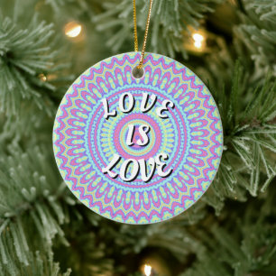 Liebe ist Liebe-Stolz Keramik Ornament