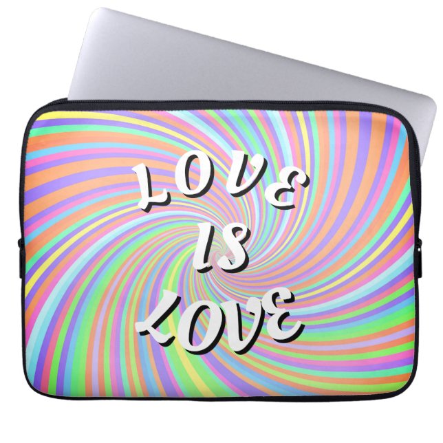 Liebe ist Liebe-Stolz Laptopschutzhülle (Vorderseite)