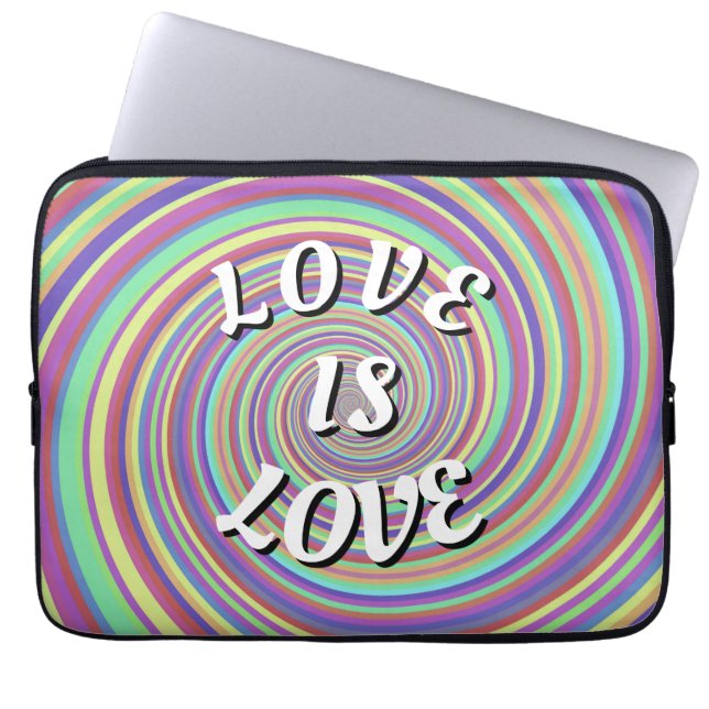 Liebe ist Liebe-Stolz Laptopschutzhülle (Vorderseite)