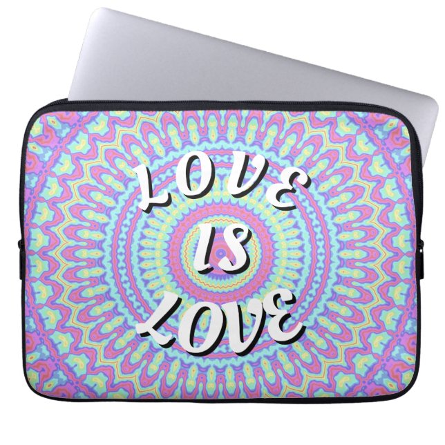 Liebe ist Liebe-Stolz Laptopschutzhülle (Vorderseite)