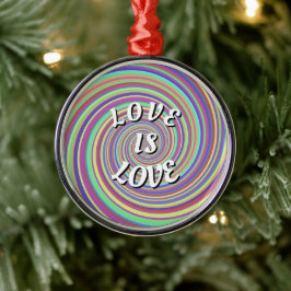 Liebe ist Liebe-Stolz Ornament Aus Metall