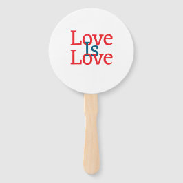 Liebe ist Liebe Stolz rot Juni LGBTQ Einfachtext Fächer