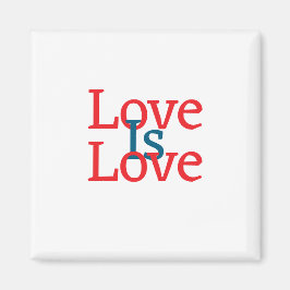 Liebe ist Liebe Stolz rot Juni LGBTQ Einfachtext Magnet