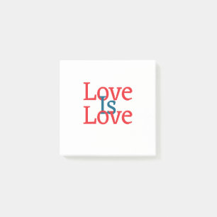 Liebe ist Liebe Stolz rot Juni LGBTQ Einfachtext Post-it Klebezettel