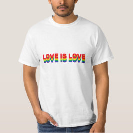 Liebe ist Liebe Stolz schwul que Retro Regenbogen T-Shirt