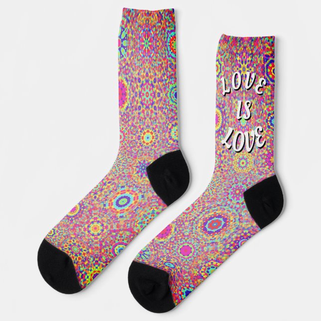 Liebe ist Liebe-Stolz Socken (Linkes Detail)