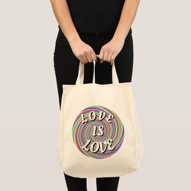 Liebe ist Liebe-Stolz Tragetasche (Vorderseite (Produkt))