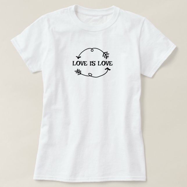 Liebe ist Liebe T - Shirt (Design vorne)