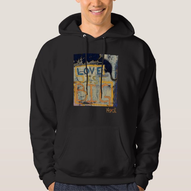 "Liebe ist - Liebe-Tiere" durch Mike Korn GROSS Hoodie (Vorderseite)
