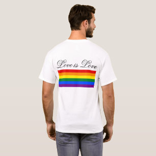 Liebe ist Liebe Typografie Gay Pride LGBT Rainbow T-Shirt
