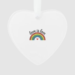 Liebe ist Liebe Vintage Regenbogen Herz Shirt Desi Ornament
