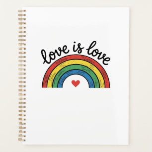 Liebe ist Liebe Vintage Regenbogen Herz Shirt Desi Planer
