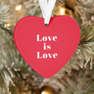 "Liebe ist Liebe" - Weihnachten in Rot Ornament
