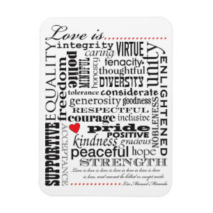 Liebe ist Liebe, Wort-Angelegenheit Magnet