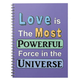 Liebe ist mächtig notizblock