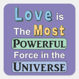 Liebe ist mächtig quadratischer aufkleber