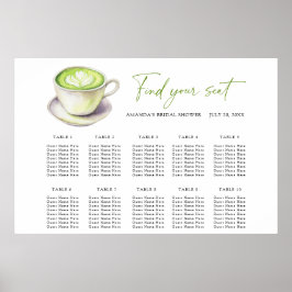 Liebe ist Matcha Wedding Chart Poster