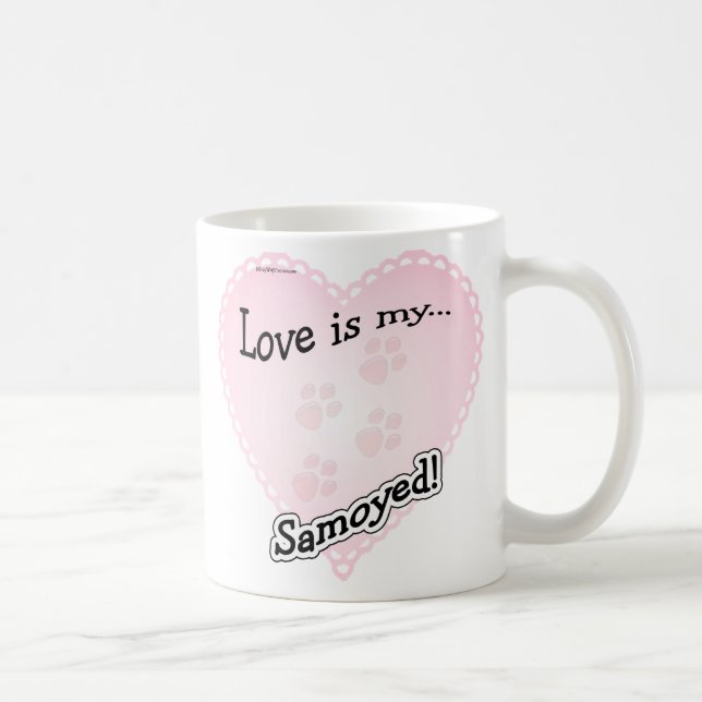 Liebe ist mein Samoyed Kaffeetasse (Rechts)