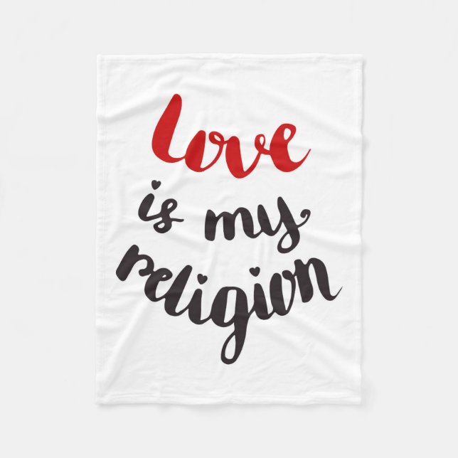 Liebe ist meine Religion Fleecedecke (Vorderseite)