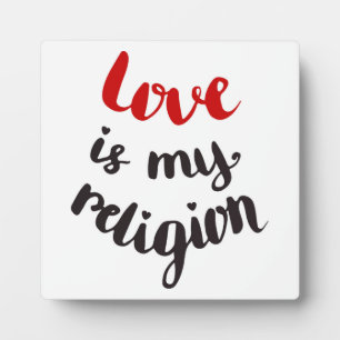 Liebe ist meine Religion Fotoplatte
