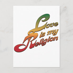 Liebe ist meine Religion Postkarte