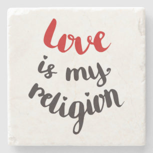 Liebe ist meine Religion Steinuntersetzer