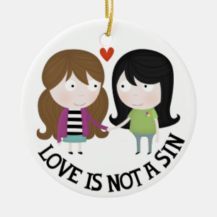Liebe ist nicht eine Sünde Keramik Ornament
